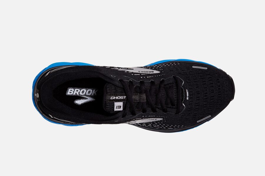 Brooks Ghost 13 Road Running Shoes - Mens - Black/Grey/Blue - NA6058473